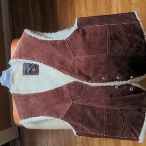 Authentic Men's Suede Cowboy Vest XL Western Wear